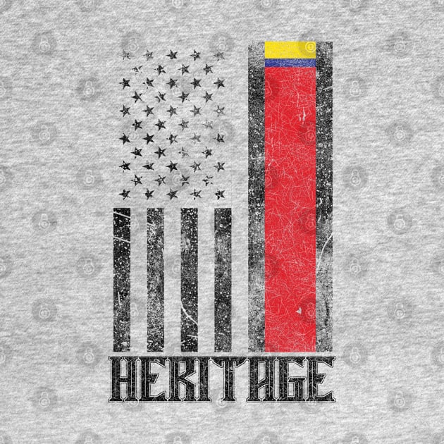 Colombia Hispanic Heritage distressed flag by Coqui Tees